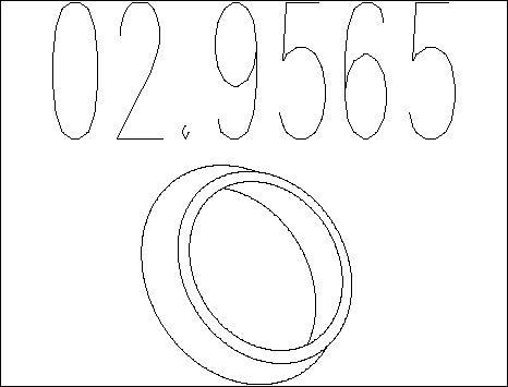 MTS 02.9565 - Blīvgredzens, Izplūdes caurule adetalas.lv