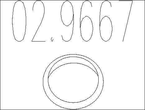 MTS 02.9667 - Blīvgredzens, Izplūdes caurule adetalas.lv