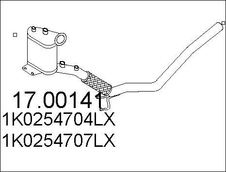 MTS 17.00141 - Nosēdumu / Daļiņu filtrs, Izplūdes gāzu sistēma adetalas.lv