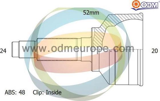 Multiparts 12-120461 - Šarnīru komplekts, Piedziņas vārpsta adetalas.lv