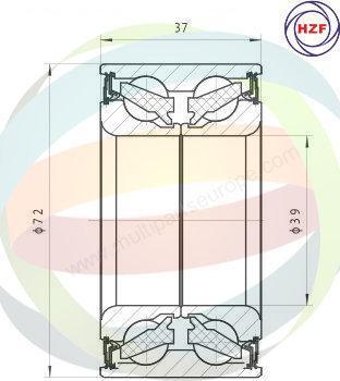 Multiparts 70-010065 - Riteņa rumbas gultņa komplekts adetalas.lv