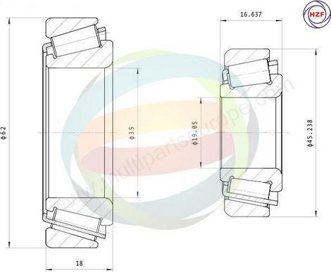 Multiparts 70-010007 - Riteņa rumbas gultņa komplekts adetalas.lv