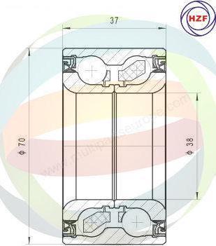 Multiparts 70-080039 - Riteņa rumbas gultņa komplekts adetalas.lv