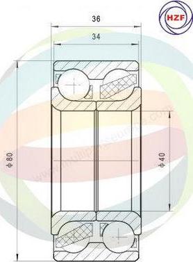 Multiparts 70-080140 - Riteņa rumbas gultņa komplekts adetalas.lv