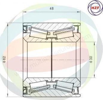 Multiparts 70-160029 - Riteņa rumbas gultņa komplekts adetalas.lv