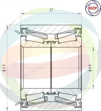 Multiparts 70-290027 - Riteņa rumbas gultņa komplekts adetalas.lv