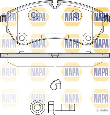 NAPA NBP1540 - Bremžu uzliku kompl., Disku bremzes adetalas.lv