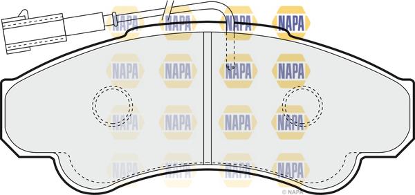 NAPA NBP1317 - Bremžu uzliku kompl., Disku bremzes adetalas.lv