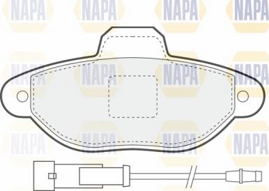 NAPA NBP1281 - Bremžu uzliku kompl., Disku bremzes adetalas.lv