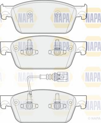 NAPA NBP1287 - Bremžu uzliku kompl., Disku bremzes adetalas.lv