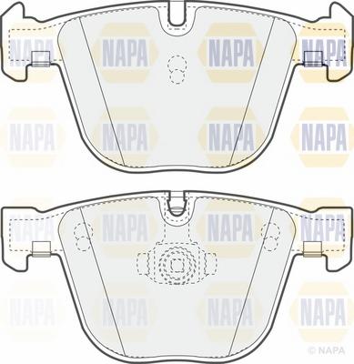 NAPA NBP1237 - Bremžu uzliku kompl., Disku bremzes adetalas.lv