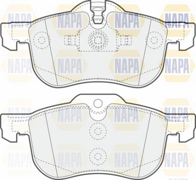 NAPA NBP1722 - Bremžu uzliku kompl., Disku bremzes adetalas.lv