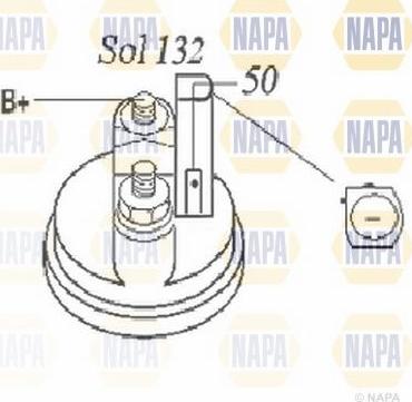 NAPA NSM1177 - Starteris adetalas.lv