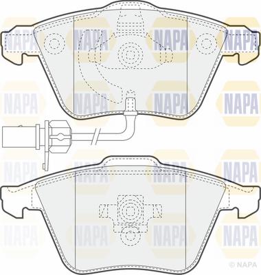 NAPA PBP7512 - Bremžu uzliku kompl., Disku bremzes adetalas.lv