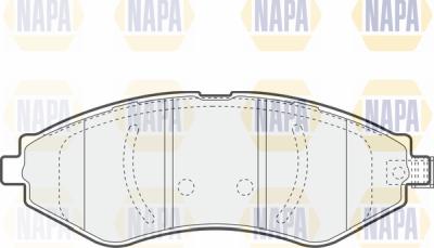 NAPA PBP7126 - Bremžu uzliku kompl., Disku bremzes adetalas.lv