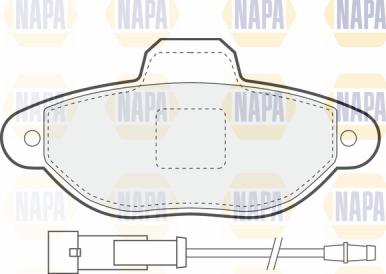 NAPA PBP7122 - Bremžu uzliku kompl., Disku bremzes adetalas.lv