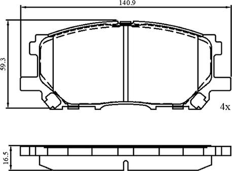 BENDIX 572562 - Bremžu uzliku kompl., Disku bremzes adetalas.lv