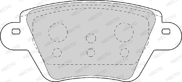 Necto FD6844A - Bremžu uzliku kompl., Disku bremzes adetalas.lv