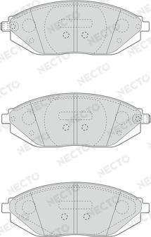 Necto FD6718A - Bremžu uzliku kompl., Disku bremzes adetalas.lv