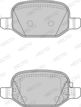 Necto FD7574A - Bremžu uzliku kompl., Disku bremzes adetalas.lv