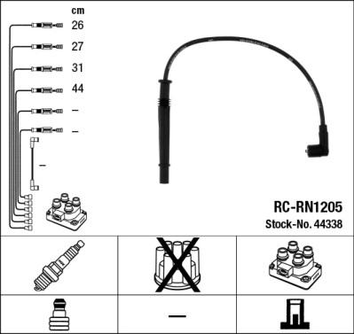 NGK 44338 - Augstsprieguma vadu komplekts adetalas.lv