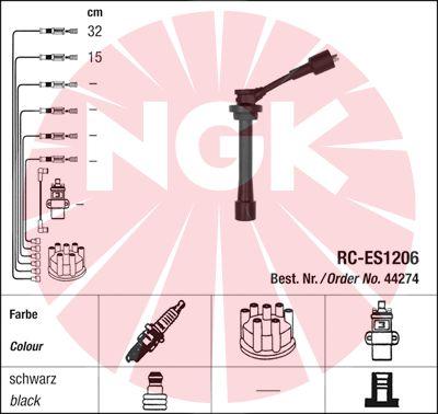 NGK 44274 - Augstsprieguma vadu komplekts adetalas.lv