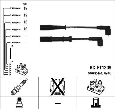 NGK 4746 - Augstsprieguma vadu komplekts adetalas.lv