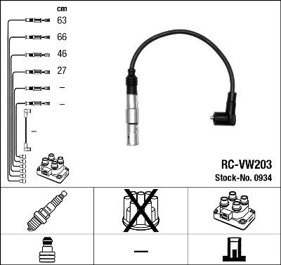 NGK 0934 - Augstsprieguma vadu komplekts adetalas.lv