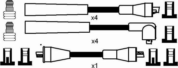 NGK 0538 - Augstsprieguma vadu komplekts adetalas.lv