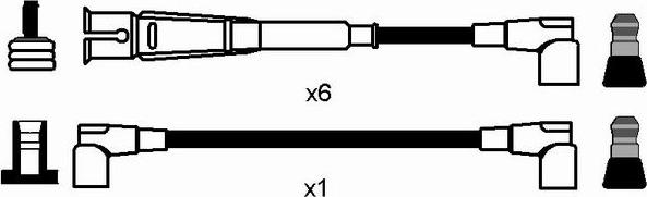 NGK 0744 - Augstsprieguma vadu komplekts adetalas.lv