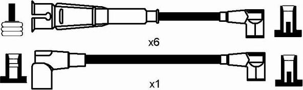 NGK 0741 - Augstsprieguma vadu komplekts adetalas.lv