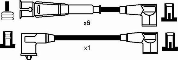 NGK 0743 - Augstsprieguma vadu komplekts adetalas.lv