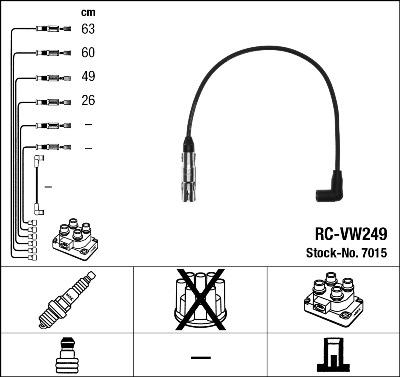 NGK 7015 - Augstsprieguma vadu komplekts adetalas.lv