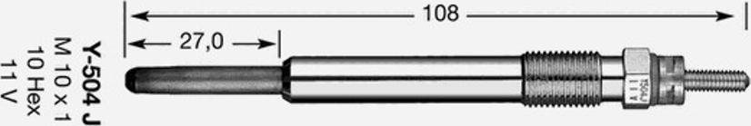 NGK Y-504J - Kvēlsvece adetalas.lv