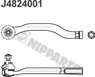 Nipparts J4824001 - Stūres šķērsstiepņa uzgalis adetalas.lv