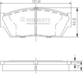 Nipparts J3604013 - Bremžu uzliku kompl., Disku bremzes adetalas.lv