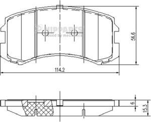 Nipparts J3605048 - Bremžu uzliku kompl., Disku bremzes adetalas.lv