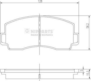 Nipparts J3605002 - Bremžu uzliku kompl., Disku bremzes adetalas.lv