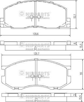 Nipparts J3602039 - Bremžu uzliku kompl., Disku bremzes adetalas.lv