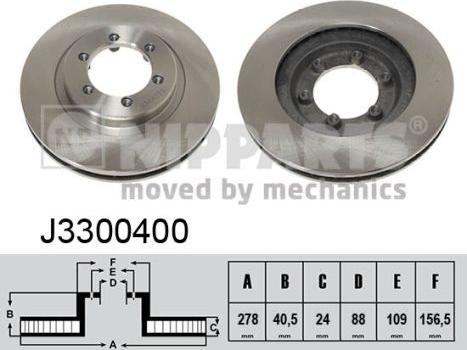 Nipparts J3300400 - Bremžu diski adetalas.lv