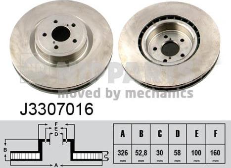 Nipparts J3307016 - Bremžu diski adetalas.lv