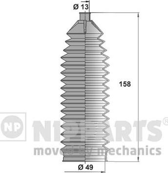 Nipparts N2840905 - Putekļusargu komplekts, Stūres iekārta adetalas.lv