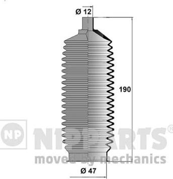 Nipparts N2841023 - Putekļusargu komplekts, Stūres iekārta adetalas.lv