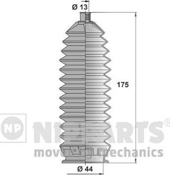 Nipparts N2848005 - Putekļusargu komplekts, Stūres iekārta adetalas.lv