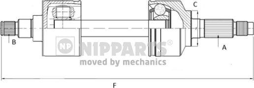 Nipparts N2808000 - Piedziņas vārpsta adetalas.lv