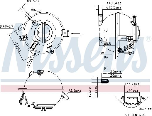 Nissens 996116 - Kompensācijas tvertne, Dzesēšanas šķidrums adetalas.lv