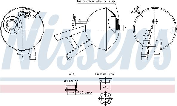 Nissens 996348 - Kompensācijas tvertne, Dzesēšanas šķidrums adetalas.lv