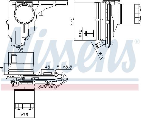 Nissens 91329 - Eļļas radiators, Motoreļļa adetalas.lv