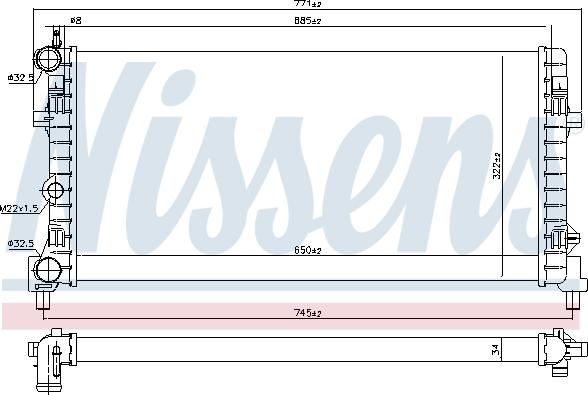 Nissens 695421 - Radiators, Motora dzesēšanas sistēma adetalas.lv