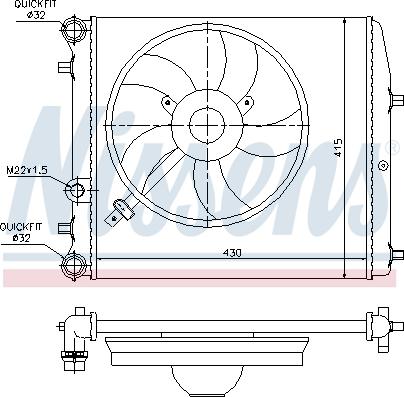 Nissens 697080 - Radiators, Motora dzesēšanas sistēma adetalas.lv